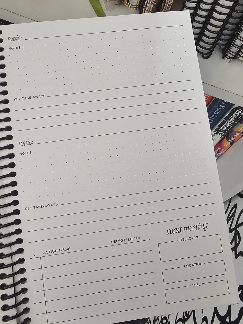Take Note Black Spiral Notebook - Classic Home Office Journal